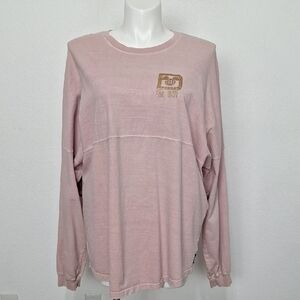 Walt Disney World Spirit Rose Pink & Gold Glitter Lettering Cotton Jersey-  XXL